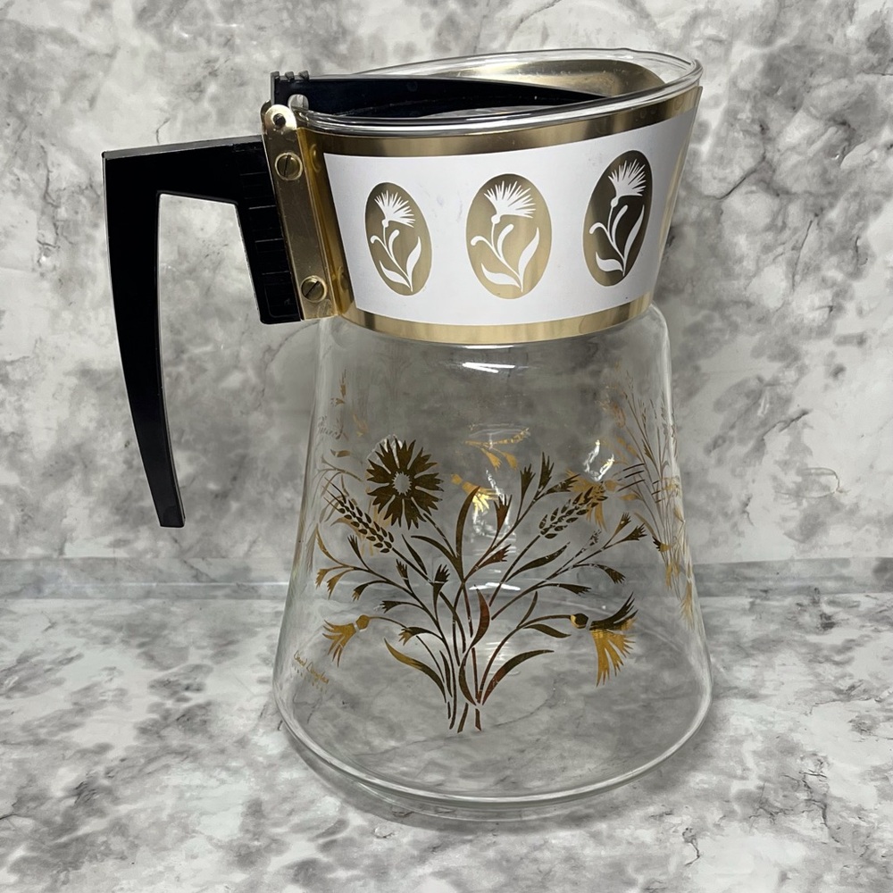 Vintage David Douglas Flameproof Glass Coffee Pot Decanter 6 Cup MCM 50'S